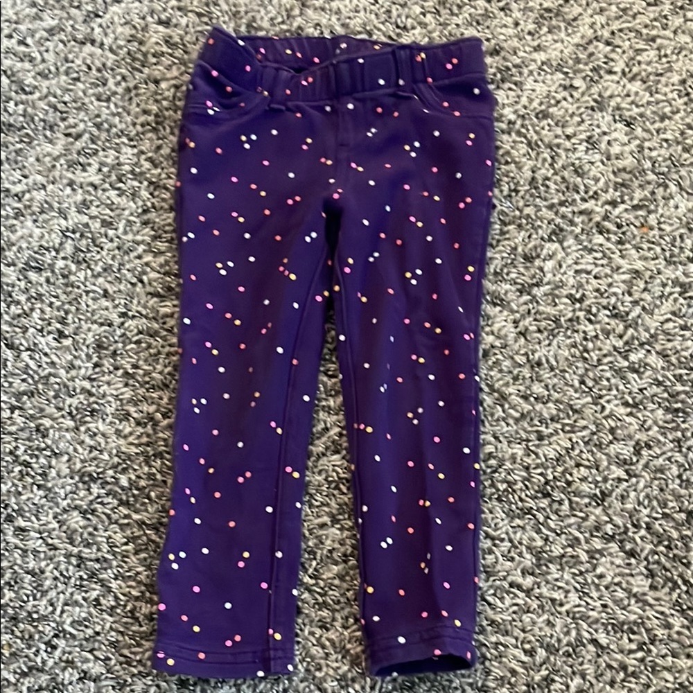 Cat & Jack Purple Confetti Leggings